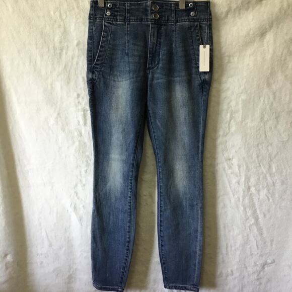 Anthropologie Pilcro Blue High-rise Skinny Jeans - Picture 1 of 16